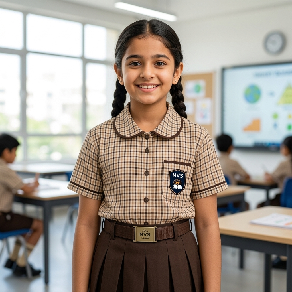Happy Indian School Student