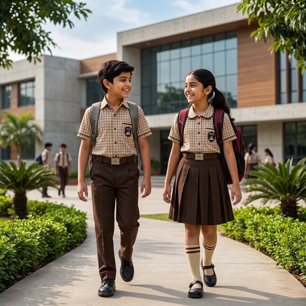 Students walking on campus